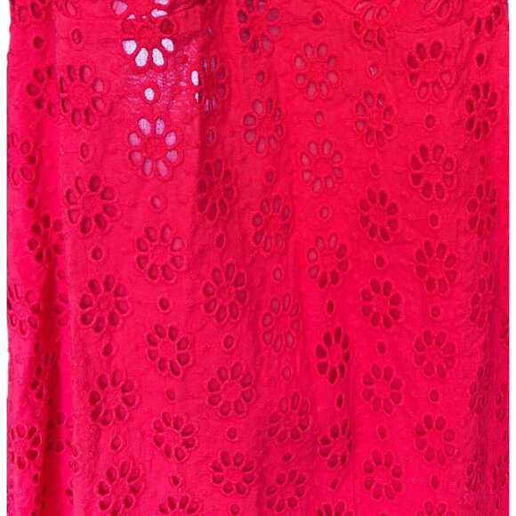 Free People Trevi Eyelet Mini Dress Red Size Medium - Picture 6 of 16